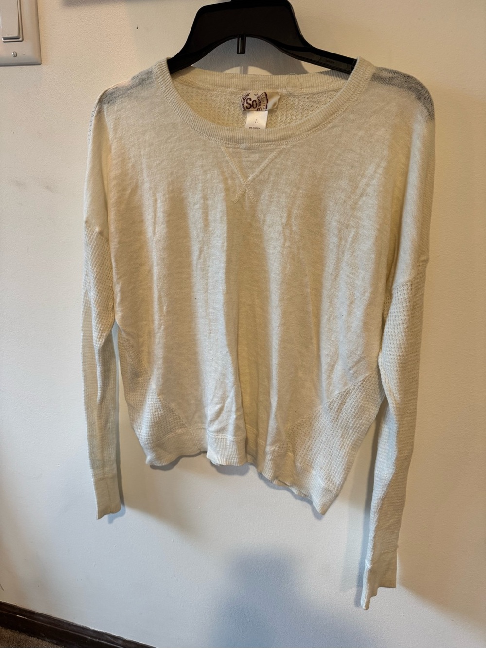 SO Light Cream Crewneck Sweater